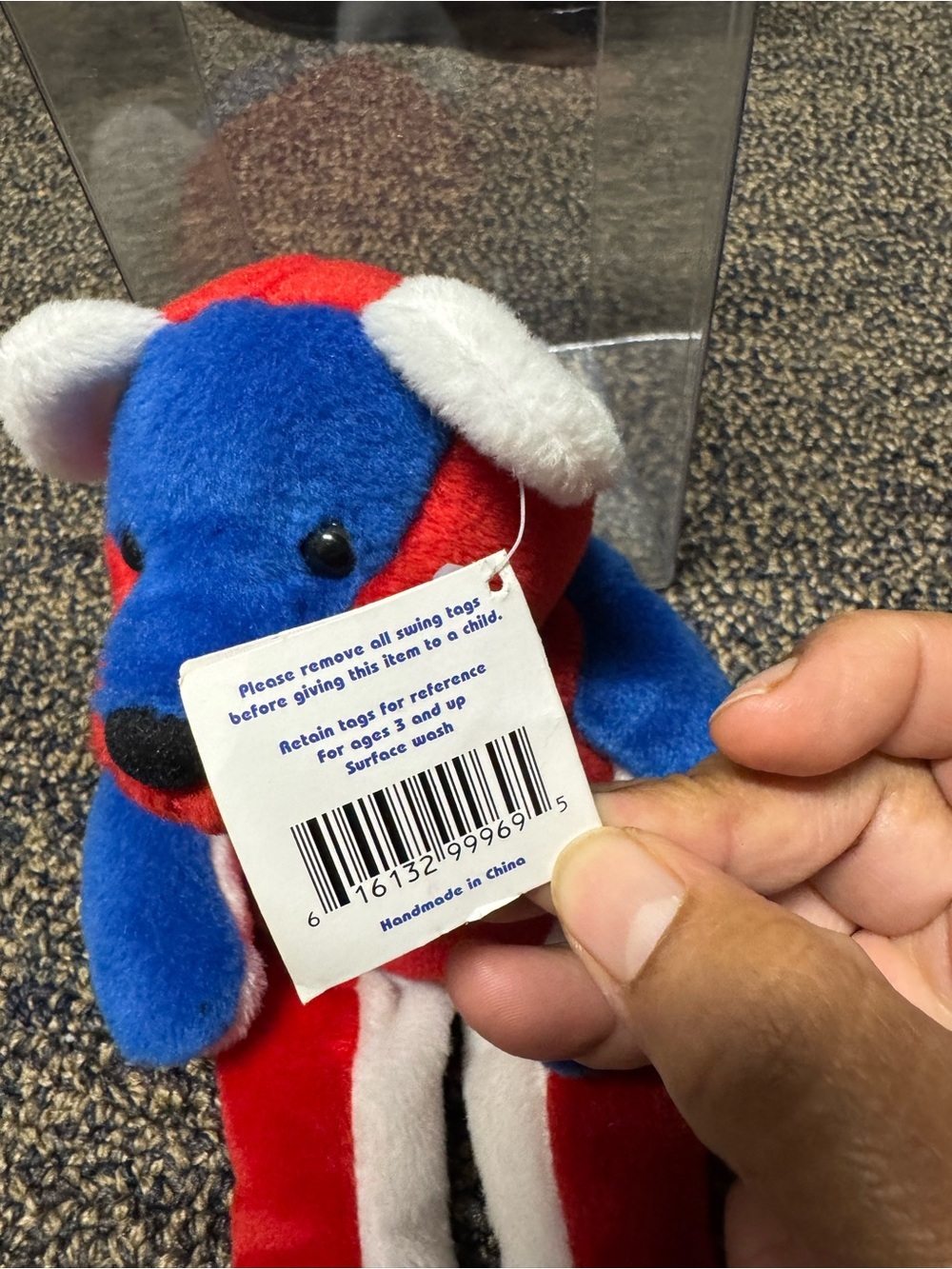 💙Vintage💙 Salvino's Bammers 4th of July Mike Piazza #31 Beanbag Plush Bear - Picture 5 of 9
